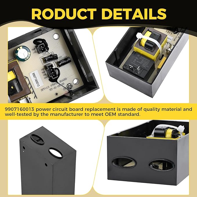9907160013 Power Circuit Board Replacement for Masterbuilt Digital Electric Smoker MB20070619, MB20071117, MB20071418, MB2007161