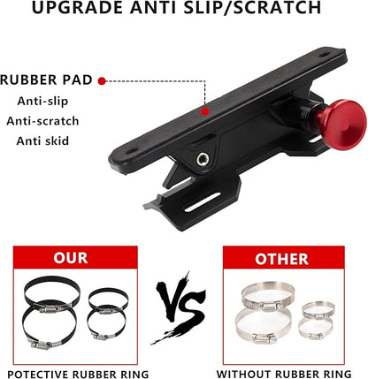 Quick Release Fire Extinguisher Mount - Aluminum Adjustable UTV Roll Bar Fire Extinguisher Holder Mounting Bracket Compatible with Jeep Wrangler TJ JK JL JKU Polaris RZR Ranger Can-Am X3 Universal
