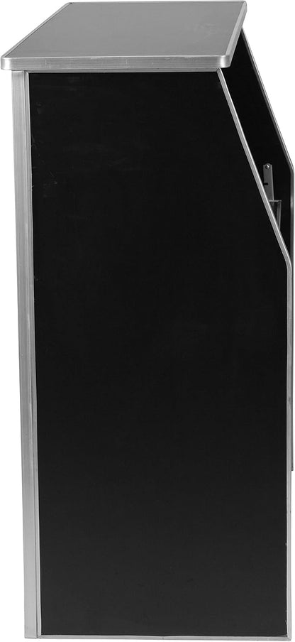 Flash Furniture Amara 4' Black Laminate Foldable Bar - Portable Event Bar