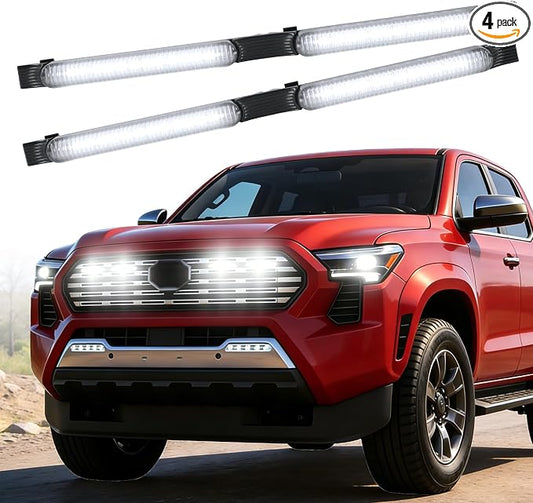 White Led Grills Lights for 2024 2025 2026 Toyota Tacoma Limited | amber ,white ,RGB 2025 2026 tacoma limited grille light assembly