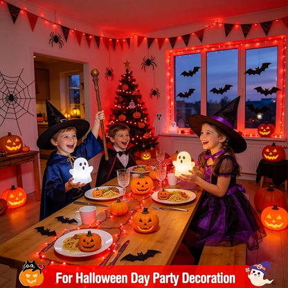JMEXSUSS 500 LED Halloween Lights Outdoor, Red Christmas String Lights | 173ft, Plug in, Remote Control, Waterproof, 8 Modes Red Halloween Lights for Tree Party Patio Xmas Holiday Halloween Decor