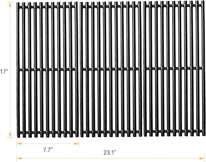 463355220 17" Grill Grates for Charbroil Commercial Infrared 3 Burner 463242516 463242515 466242615 463243016 463346017 Grills, Cast Iron Grill Replacement Parts for Char Broil G466-0025-W1A