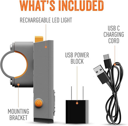 Yukon Glory Rechargeable LED Grill Handle Light, Fits Most Grills | Bright, water and heat resistant. Fits most outdoor grills. Rechargeable, patent pending.