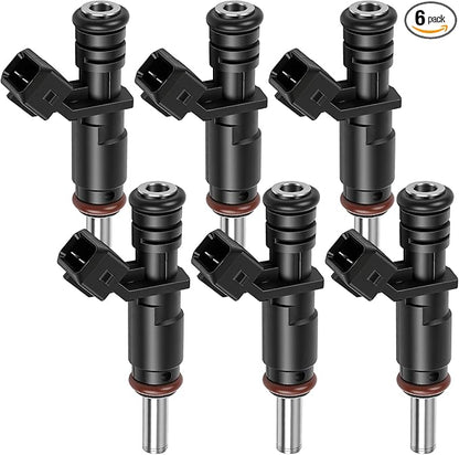 Fuel Injectors Set of 6 Compatible with BMW 128i 328i 330i 530i X3 X5 Z4 525i 528i 325xi 3.0L Fuel Injector Replace 7531634 13537531634