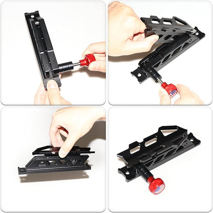Adjustable Roll Bar Fire Extinguisher Mount Holder for Jeep Wrangler TJ JK JKU JL UTV Polaris RZR Ranger Camper Van, Aluminum, Quick Release, Upgrade