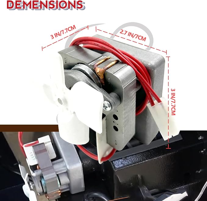 Upgraded 2.0 RPM Auger Motor Replacement Compatible with Traeger, Pit Boss, Camp Chef, Z Grills Pellet Grills – 110V 60Hz Heavy Duty High Torque Feeder Drive Motor for Jams & Low Temp Issues