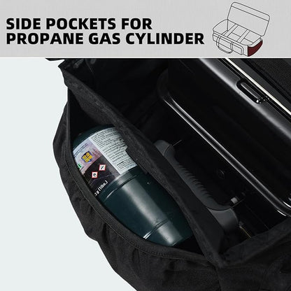 Carry Bag for Weber Go-Anywhere Gas & Charcoal Grill, Compatible with Models 1141001 121020, Padded Carrying Case for Weber Portable Grill, with Pockets for Camping Accessories (Bag Only)