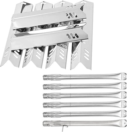 Grill Replacemen Parts for Outdoor Gourmet 6 Burner Gas Grill GR2205720-OG-00 FSOGBG1108 GR2205723-OG-00 162193 GR2205501-OG-00 GR2323101-OG-00 Flame Tamer Heat Plates Burner Tubes