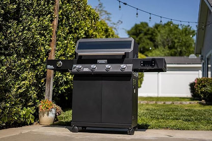 Monument Grills Denali Series, 4-Burner Liquid Propane Gas Smart bbq Grill Denali 425 with Stainless Steel Smoke Box(2 Items)