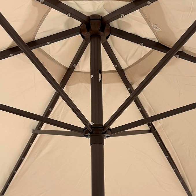9 ft Umbrella with Antique White Color Polyester Cover