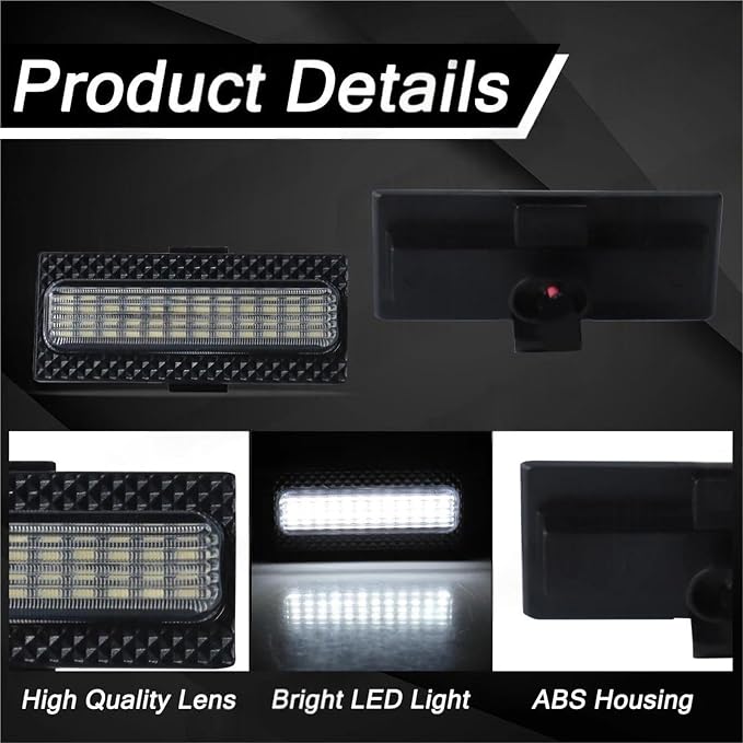 For Jeep Wrangler JL 2024 2025 Led Grill Grille Lights Front Bumper Daylights Daytime Running White Yellow Car Accessories 4pcs(LED White)