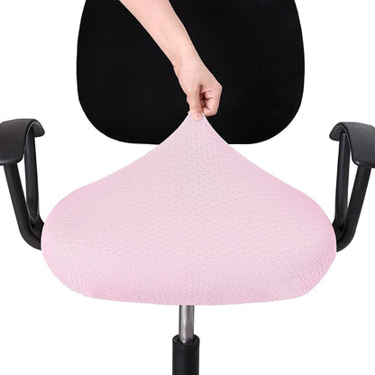 Smiry Office Computer Chair Seat Covers for Desk, Anti-dust Protector | Stretch Jacquard Removable Washable Desk Chair Seat Cushion Protectors, Pink