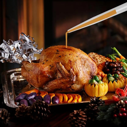 Premium Turkey Basters for Cooking – Baster Syringe for Hot Liquids – Meat and Food Injector – Essential Thanksgiving Cooking Tool – Turkey Baster Large with Easy-to-Read Measurements