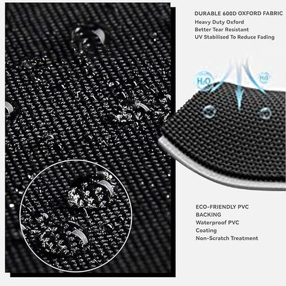 Pizza Oven Table Cover- Heavy Duty Waterproof Cover for Pizza Oven Cart Table,Compatible with 51 inch Outdoor Utility Cart and Storage Cabinet Black