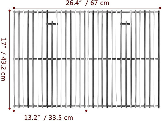 Uniflasy Parts for Nexgrill Replacement 4 & 5 Burner Gas Grills Stainless Steel Burner Tubes,Heat Plates Igniters 17" Stainless Cooking Grates Fits Nexgrill 720-0830H, 720-0783E, 720-0888