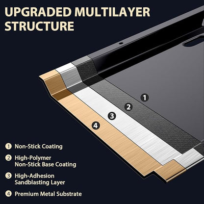 17 X 12 Ceramic Half Griddle Plate for Ninja FlexFlame PG300 XSKHLFGRIDLE, Easy-Check Fit Accessory for Outdoor Cooking or Use