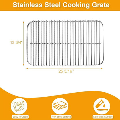BBQ-PLUS Grill Replacement Parts for Char-Broil Classic 360 3-Burner 463773717 Gas Grill G320-0200-W1A Grill Burner G215-0203-W1 Heat Tent Stainless Steel Cooking Grate Adjustable Crossover Tube