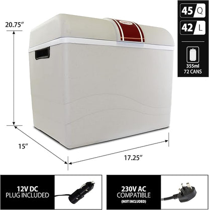 Koolatron 12V Iceless Cooler & Warmer – Portable Electric Cooler/Nevera Portátil Eléctrica for Car Truck Camper Boat, Hard Sided Mini Fridge for Camping Picnic Travel Lunch Food Drinks Office 45 qt