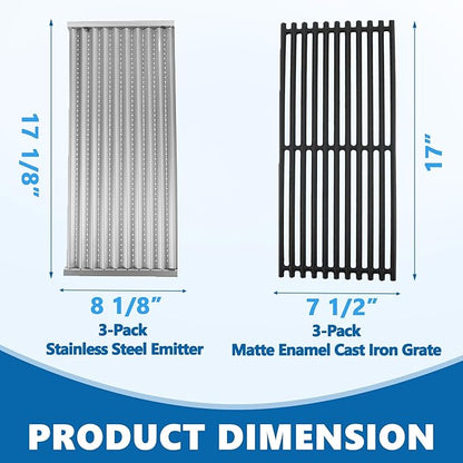 Emitter Plate & Grill Grate 463242516 for Charbroil Commercial Infrared 3 Burner Grills 463242515 466242515 463243016 463367016 466242516 463342620 463346017, Charbroil G474-0017-W1 G466-2400-W1 Parts