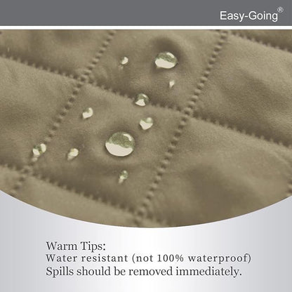 Easy-Going Reversible Couch Cover, Recliner 22 in, Beige/Beige | Machine Washable Slipcover For Dogs, Water Resistant Furniture Mat For Living Room, Non-Slip Sofa Cover, Pet Friendly