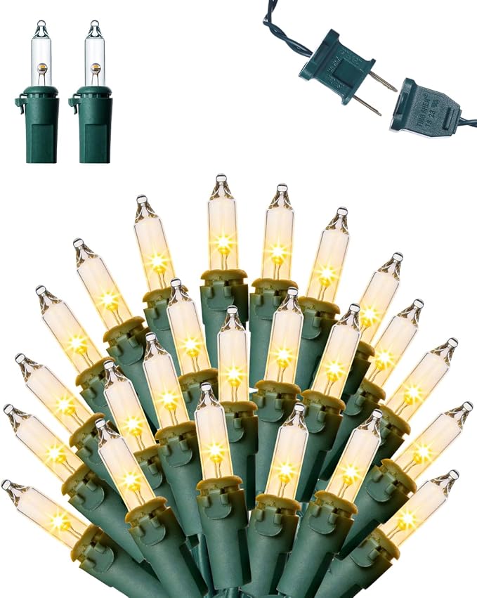 Clear Christmas Lights Warm White, 100 LED 26FT, LED Bulbs | 30000+hrs Long Lifespan, UL Approved, Waterproof Mini String Lights for Outdoor Indoor Christmas Tree Garland Patio Holiday