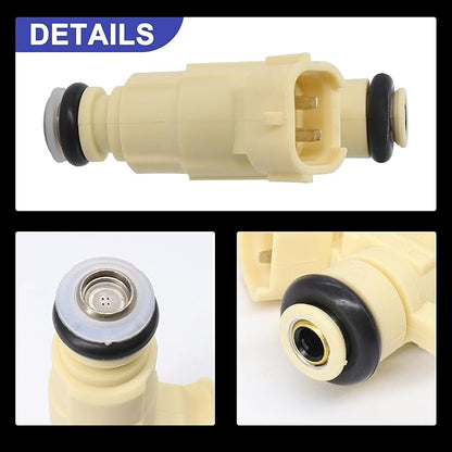 HiSport 35310-23600 Fuel Injector Compatible with Elantra Tiburon Tucson Santa Fe Spectra Spectra5 Sportage 2.0L 2.7L 2001-2010 4 hole 4 PCS