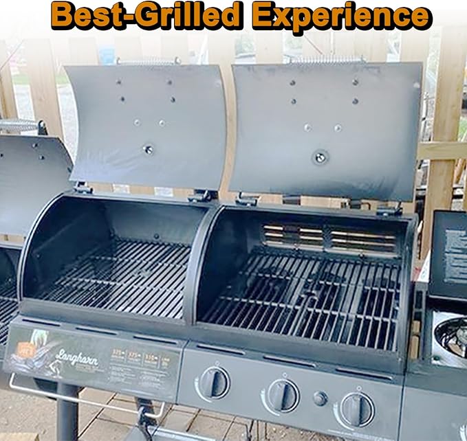 15202029 Heat Deflector Grill Replacement Parts for Oklahoma Joes Longhorn Combo Charcoal Smoker Heat Tent 1767054 12201767 15202029 16202046 18202083 14201767 3 Burner Gas Grill Heat Shields