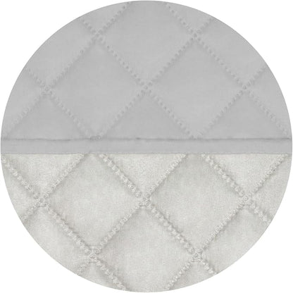 PureFit Reversible Quilted Couch Covers for Dogs Loveseat Sofa Cover 54" | Light Gray/Ivory, Water Resistant Couch Protector, Washable Pet Couch Cover with Non Slip and Elastic Straps For Kids
