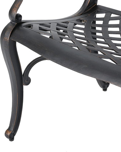 Christopher Knight Home Myrtle Beach Outdoor Aluminum Dining Chairs, 2-Pcs Set, Shiny Copper