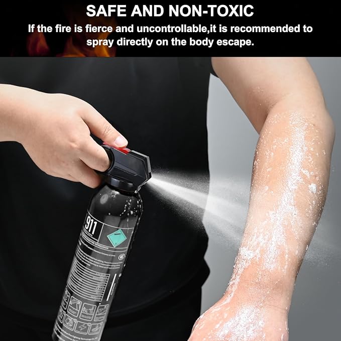 Fire Extinguishers with Mount Bracket - 2 Packs Small Portable Fire Extinguisher for Home, Kitchen, Car, Boat, RV, Vehicle - 620ml Water-Based Fire Extinguisher for Class A, B, C, K Fire