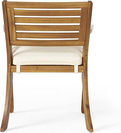 Christopher Knight Home Hermosa Acacia Wood Dining Set, 5-Pcs Set, Teak Finish