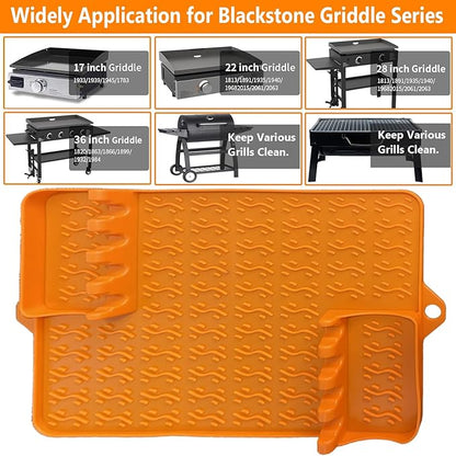 Silicone Griddle Mat for Blackstone Grill - Heavy Duty BBQ Accessories with Non-Slip Design, Heat-Resistant (500°F+), Dishwasher Safe - Compatible with 17''-36'' Griddles & Outdoor Cooking Tools