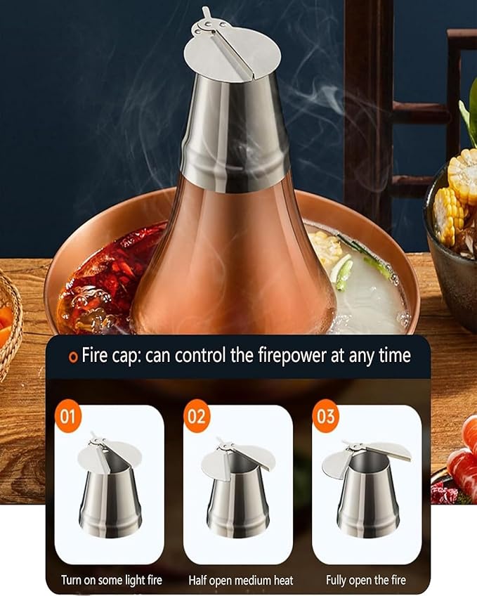 Old Beijing Copper Hot Pot,Chinese Charcoal Hot Pot - 12.5IN Large Family-Friendly Mongolian Style, Ideal for 4-6 Person Gatherings & Outdoor Dining