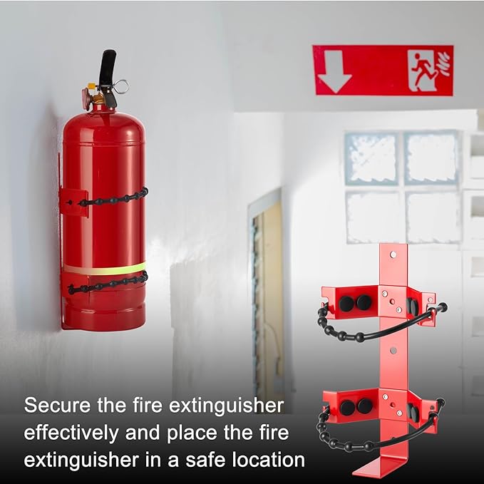 RattanView 2 Pcs Fire Extinguisher Mount Bracket Adjustable, Supports up to 2.5 and 5lb, Heavy-Duty and Easy Installation, Ideal for Home, Truck, RV, Boat, Commercial Use, Secure and Durable Holder