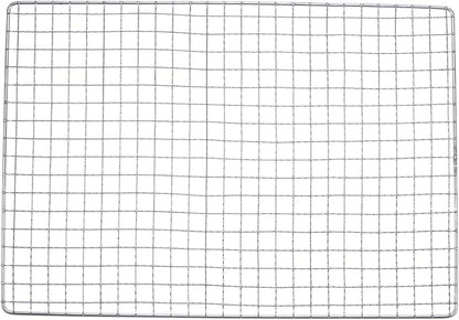 HARFINGTON Square BBQ Grill Net 17.3"x10.2" Stainless Steel Cross Wire Barbecue Mesh Mat for Baking Smoking Charcoal Grilling Roasting
