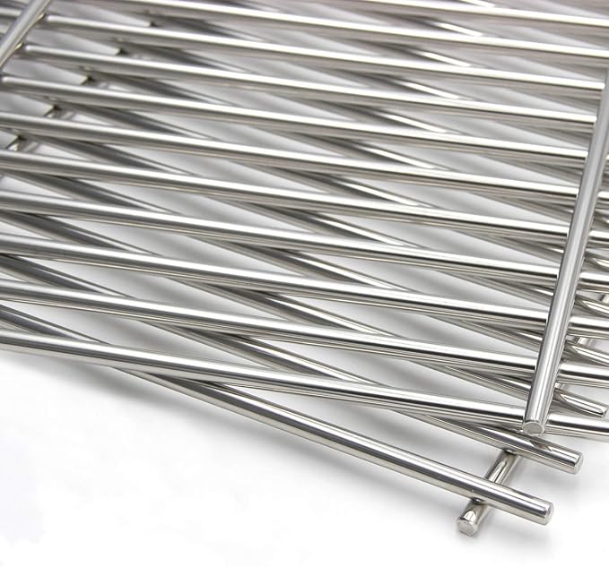 Hongso 304 Stainless Steel Grid Grates 54911 Replacement for VGBQ 30" T Series, VGBQ 41" T Series, VGBQ 53" T Series, VGBQ300T, VGBQ0302T, VGBQ3002RT, VGBQ4103RT Gas Grill, 23 1/4" x 11 1/2", 3 Pack