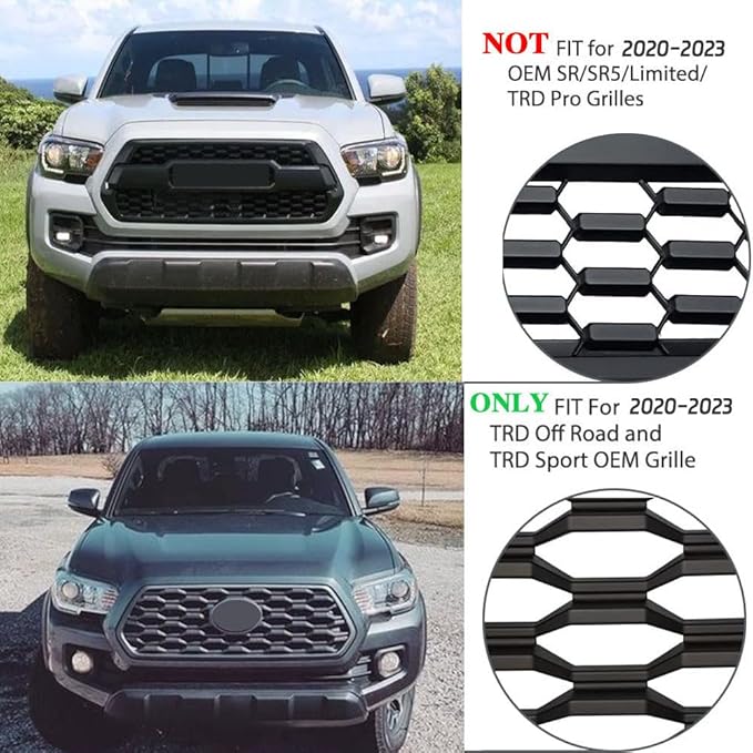 4Pcs Front Grille Lights Compatible with Tacoma 2020 2021 2022 2023 TRD Off-Road and Sport OEM Grille, 6 LED Beads Brighter Grille Light (Amber)