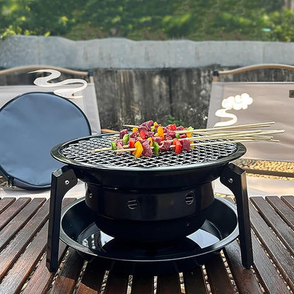 Portable Charcoal Grill, Outdoor BBQ Grills, Foldable, with Carry Bag, for Garden Picnic/Camping/Home Bonfire/Party