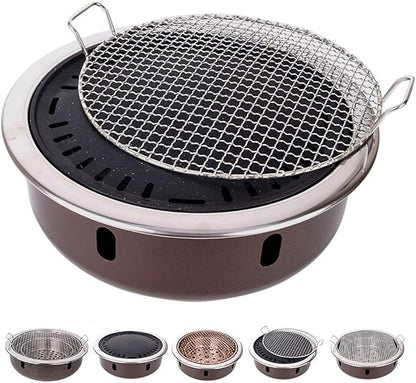 BBQ Barbeque Barbecue Grill,Charcoal Grill,High-end Barbecue Grill,Split Type,Indoor and Outdoor,4-8 People,5 Styles (Color : E)