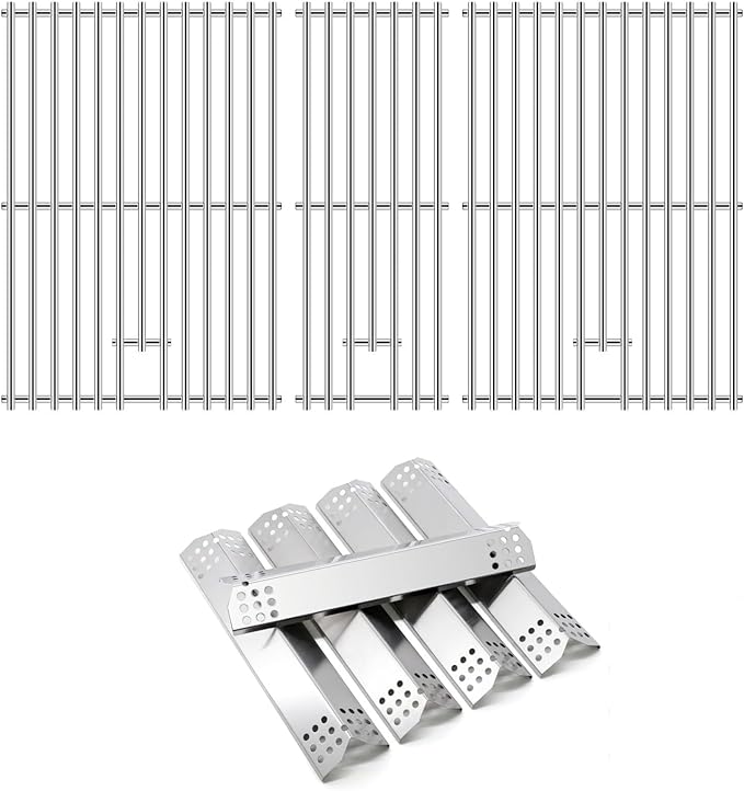 Replacement Parts for Nexgrill 720-0882A Evolution Infrared Plus 5-Burner Grill, Stainless Steel Heat Plates and Grill Grates for Nexgrill 5 Burner 720-0882A Gas Grill
