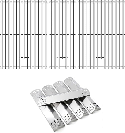 Replacement Parts for Nexgrill 720-0882A Evolution Infrared Plus 5-Burner Grill, Stainless Steel Heat Plates and Grill Grates for Nexgrill 5 Burner 720-0882A Gas Grill