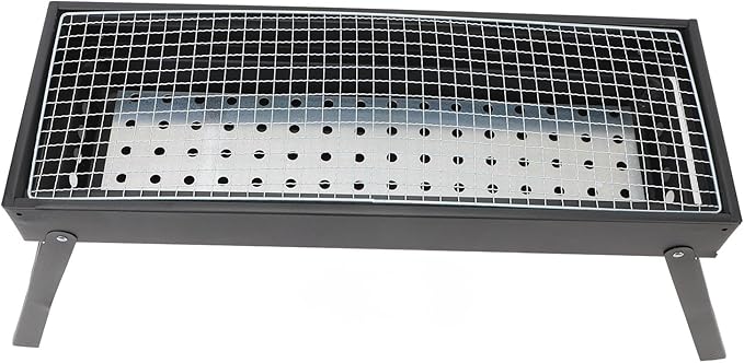 Luocute Barbecue Grill, Portable Charcoal BBQ with Folding Design, Removable Parts for Easy Cleaning, Iron Material for Outdoor Cooking Camping Picnics