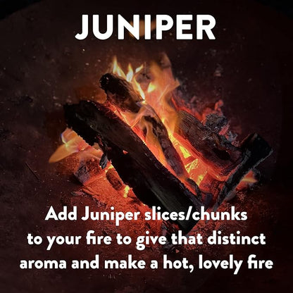 Billy Buckskin 18 LB Juniper Firewood Bundle – Aromatic & Seasoned Wood Logs with Fatwood Starter Sticks for Fire Pit, Campfire, Fireplace, Wood Stoves and Outdoor Grilling
