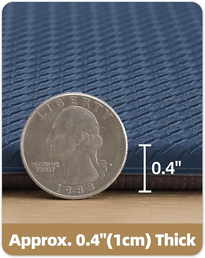 Color&Geometry Anti Fatigue Cushion Kitchen Mat for Floor -24"x71",Wide,Easy Clean, Water & Oil Proof, Anti Slip, Foam Rubber Runner Rug for Front Sink Comfort Standing,Blue