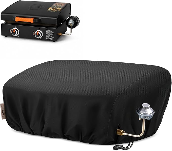 Griddle Cover for Blackstone 22 inch Tabletop Griddle with Hood,Custom Fit Waterproof UV Resistant Windproof Portable Grill Cover for Blackstone Adventure Ready and More Mini Camping Tabletop Griddle