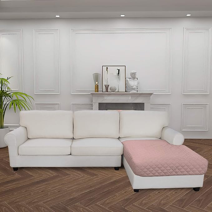 Easy-Going Sectional Couch Covers for Dogs L Shape Sofa Cover Reversible Sofa Slipcover Chaise Lounge Cover Furniture Protector Cover for Pets Dog Cat (42 x 68 inches, Pink/Pink) | Soft Sofa Slipcover For Dogs, Fits Left/Right Chaise Lounge Protector, ...