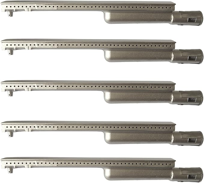 5PC Heavy Duty Cast Stainless Steel 304 BBQ Grill Burners Bull Grill Replacement Parts for Cal Flame Aussie Blaze Thermos Turbo and More