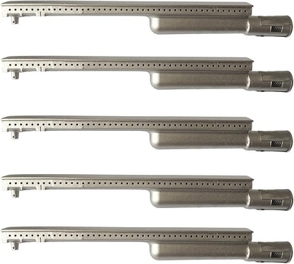 5PC Heavy Duty Cast Stainless Steel 304 BBQ Grill Burners Bull Grill Replacement Parts for Cal Flame Aussie Blaze Thermos Turbo and More