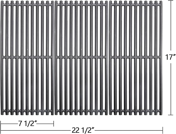 Hongso 17 Inch Cast Iron Grill Grates for Charbroil 463242516 463242515 463355220 463367016 463243016 463342620 Commercial and Signature Series Tru-Infrared 3 Burner Models with G466-0025-W1A