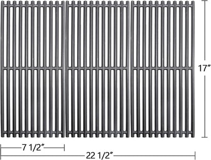 Hongso 17 Inch Cast Iron Grill Grates for Charbroil 463242516 463242515 463355220 463367016 463243016 463342620 Commercial and Signature Series Tru-Infrared 3 Burner Models with G466-0025-W1A